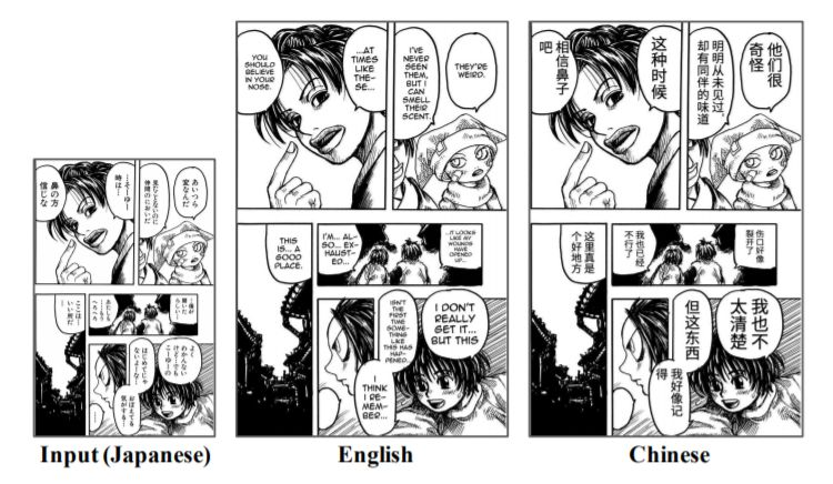 Ai text translation of manga comics